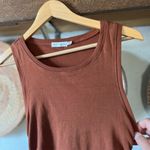 Good American  brown knit dress Size 2 side cinch ruched bodycon sexy minimal Photo 4