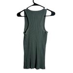 Aerie Ribbed Tank Top Green Scoop Neck Sleeveless Casual Basic Women's M Photo 2