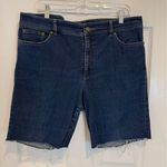 Ralph Lauren Lauren Jeans‎ Co Denim Jean Shorts Raw Hem Dark Wash Size 16 Photo 0