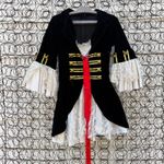 Leg Avenue Captain Swashbuckler velour lace up front coat dress w lace sleeves M Photo 1