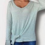 Max edition Grey Long Sleeve Tie Front Shirt  Photo 0