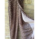Jonathan Simkhai Cheetah Print Jumpsuit Tie Back Leopard Black Brown GUC XS Photo 6