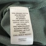 Open Edit  Green Henley Bodysuit | Size Large | Long Sleeve Organic Cotton Blend Photo 6