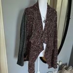 Lucky Brand  Red and Gray Striped Cardigan Photo 1