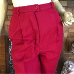 Talbots VINTAGE 1990'S RED WOOL PLEATED FRONT HIGH WAIST TROUSERS (4) Photo 7