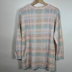 Lou & grey  Plaid Wool Blend Sweater Beige Pink Neutral Academia Tunic M Soft Photo 7