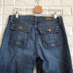 David Kahn deep fold folded Capri Blue jeans Women’s Size 8 Photo 5