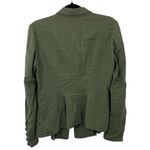 Free People Women's Cinched Waist Double Breasted Blazer Green Small Military Photo 1