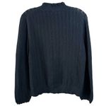 J.Crew Ponte Ruffle Neck Mock Sweater in Black Size Medium AK180 Photo 4