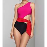 Beach Riot Carlie One Piece Swim, Glacier Color Block, Large Photo 1