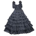 Ulla Johnson NWT Darcey in Twilight Plaid Organdy Tiered Midi Dress 2 $745 Photo 5