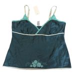 Gap Vintage Y2K‎ Silk Floral  Tank Top Green Size Large Babydoll Photo 7