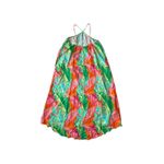 Show Me Your Mumu NWT  Lexington Midi Dress Size Medium Pink Green Linen Tropical Photo 6