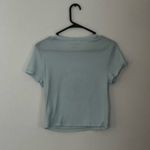 American Eagle  Outfitters Light Blue Graphic Crop Top Photo 2
