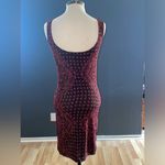 Rock & Republic Bodycon Mini Dress Red & Black Print Gold Metallic Size medium Photo 2