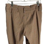 Vylette Paper Bag Waist Skinny Pants 9 Brown Plaid Mid Rise Patch Pockets Zip Size undefined Photo 3