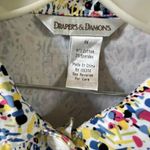 Drapers & Damons size 1X color splashed button front jacket. Blue Photo 2