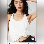 Alo Yoga New With Tags White All Don’t Get It Twisted Tank Sz M Photo 3