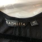 Athleta Womens Tank Top Ribbed Draped Scoop Neck Black XS Photo 2