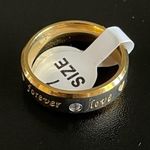 Gold titanium forever love promise ring size 7 Photo 7
