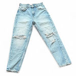 ZARA  – Women's High Rise Distressed Mom Jeans – Size 6 Photo 0