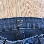 Just Black  - Fringe Hem Denim Jeans in Black Photo 3