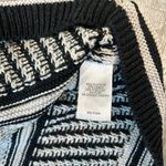 J. Jill Black White Stripe Cotton Linen Sweater 3/4 Sleeve J47 Size XS Photo 2