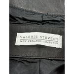 Valerie Stevens  Leather Vest Black Zip-Front New Zealand Lambskin Womens 4 Biker Photo 2