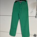 Edikted  WOMENS WIDE LEG JEANS GREEN NEW LARGE Photo 1