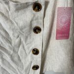 Fashion On Earth  Beige Button Front Mini Skirt Women Medium New NWT Rayon Linen Photo 1