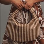 Melie Bianco Anthropologie  The Brigitte Satchel Raffia Edition Photo 7