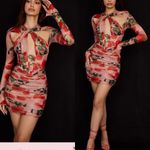 House Of CB Adanna Rose Print Corset Mini Dress SZ Small Coquette NEW *TINY FLAW Photo 14