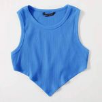 SheIn Asymmetrical Rib-Knit Crop Tank Photo 0