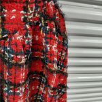 L’Atiste Womens Short Dress Medium Red Black Plaid Tweed Y2K Retro Holiday Party Photo 5
