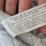 ZARA  White & Blue Linen Blend Paisley Patterned Fit & Flare Summer Dress Size XS Photo 4