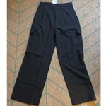 NEW Black High Waisted Career Cargo Trousers Pockets M Size M Photo 1