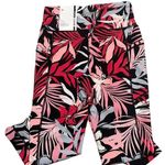 DKNY Sport Leggings XS High Waist 7/8 Length Stretch Support Red Jungle Photo 0