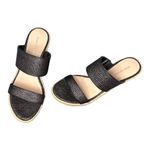 Stuart Weitzman  7.5 MYKONOS 2-Strap espadrille wedge woven jute wide straps​ Photo 3