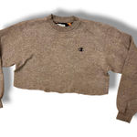 Champion  Reverse Weave Cropped Cut-off Crew M Gray Women’s Sweatshirt Trashed Photo 0