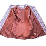 Vintage 80s Geiger Cotton Floral Jacket Blazer Purple Floral Metal Button Medium Photo 9