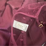 Flora Nikrooz Stella Satin Venise Trim Lingerie Nightgown Bordeaux Size Large Photo 6