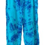 Tropics Clothing Blue Tie Dye Lightweight Pull On Drawstring Pants Size‎ Large Photo 0