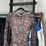 Motel Rocks  Sevila Long Sleeve Mini Dress In Botanical Dark Brown Photo 3