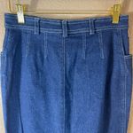 Ellen Tracy Vintage 90s Style Denim Maxi Skirt with Slit - 90s Chic Collection Photo 13