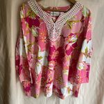 Alfred Dunner Pink Embellished Blouse with Bib Collar Size XL Photo 2