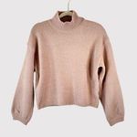 Line and Dot Line Dot Womens Sweater Light Pink Julia Mock Neck Knit Pullover Stretch Small Photo 0