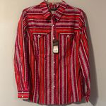 Wrangler  Retro NWT Women’s pink/red tribal Button Down Shirt in size medium Photo 0