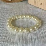 Pearl Large Bauble Bracelet Vintage “Mairead” Elegant Classic Minimal Pearlcore White Photo 0