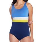 Speedo NWT  Women's Quantum Splice High Cut Swimsuit bathing Suit Cerulean Blue 6 Photo 0