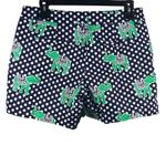Women's Crown and Ivy Shorts Elephant Print Navy Green Polka Dot Size 2 Photo 1